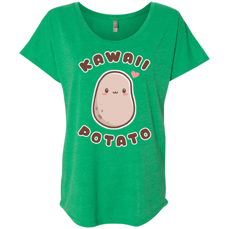 T-Shirts Envy / X-Small Kawaii Potato Triblend Dolman Sleeve