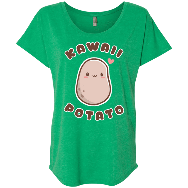 T-Shirts Envy / X-Small Kawaii Potato Triblend Dolman Sleeve