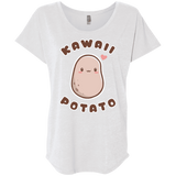T-Shirts Heather White / X-Small Kawaii Potato Triblend Dolman Sleeve