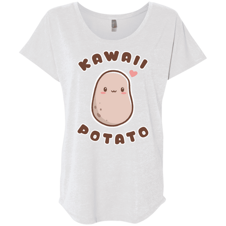 T-Shirts Heather White / X-Small Kawaii Potato Triblend Dolman Sleeve