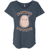T-Shirts Indigo / X-Small Kawaii Potato Triblend Dolman Sleeve