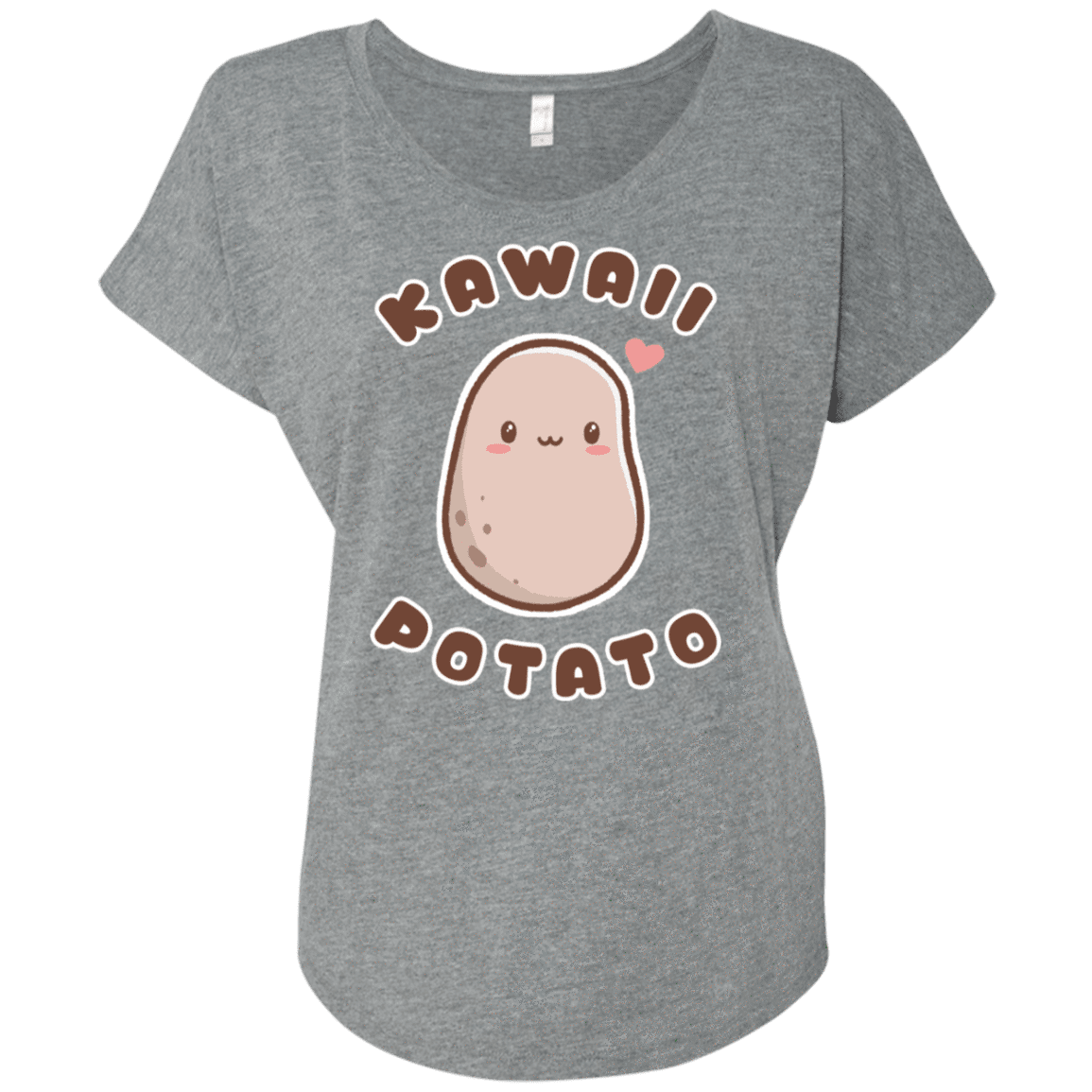 T-Shirts Premium Heather / X-Small Kawaii Potato Triblend Dolman Sleeve