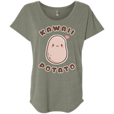 T-Shirts Venetian Grey / X-Small Kawaii Potato Triblend Dolman Sleeve
