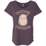 T-Shirts Vintage Purple / X-Small Kawaii Potato Triblend Dolman Sleeve