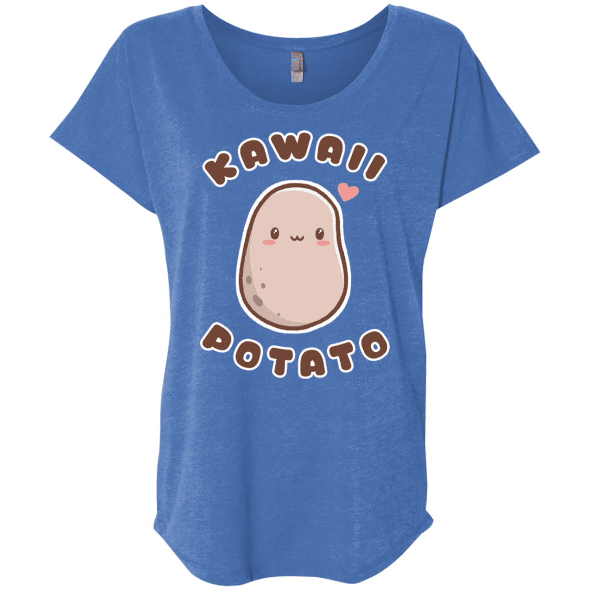 T-Shirts Vintage Royal / X-Small Kawaii Potato Triblend Dolman Sleeve