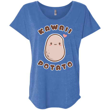 T-Shirts Vintage Royal / X-Small Kawaii Potato Triblend Dolman Sleeve