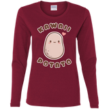 T-Shirts Cardinal / S Kawaii Potato Women's Long Sleeve T-Shirt