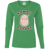 T-Shirts Irish Green / S Kawaii Potato Women's Long Sleeve T-Shirt