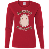 T-Shirts Red / S Kawaii Potato Women's Long Sleeve T-Shirt