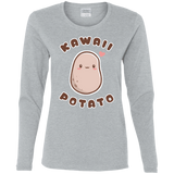 T-Shirts Sport Grey / S Kawaii Potato Women's Long Sleeve T-Shirt