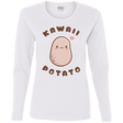 T-Shirts White / S Kawaii Potato Women's Long Sleeve T-Shirt