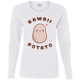 T-Shirts White / S Kawaii Potato Women's Long Sleeve T-Shirt