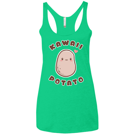 T-Shirts Envy / X-Small Kawaii Potato Women's Triblend Racerback Tank