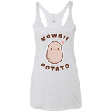 T-Shirts Heather White / X-Small Kawaii Potato Women's Triblend Racerback Tank
