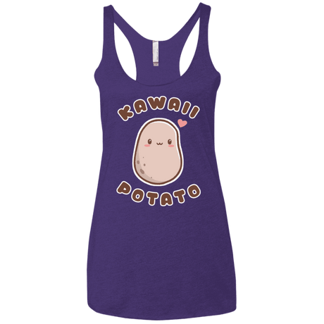 T-Shirts Purple Rush / X-Small Kawaii Potato Women's Triblend Racerback Tank