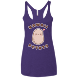 T-Shirts Purple Rush / X-Small Kawaii Potato Women's Triblend Racerback Tank