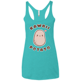 T-Shirts Tahiti Blue / X-Small Kawaii Potato Women's Triblend Racerback Tank