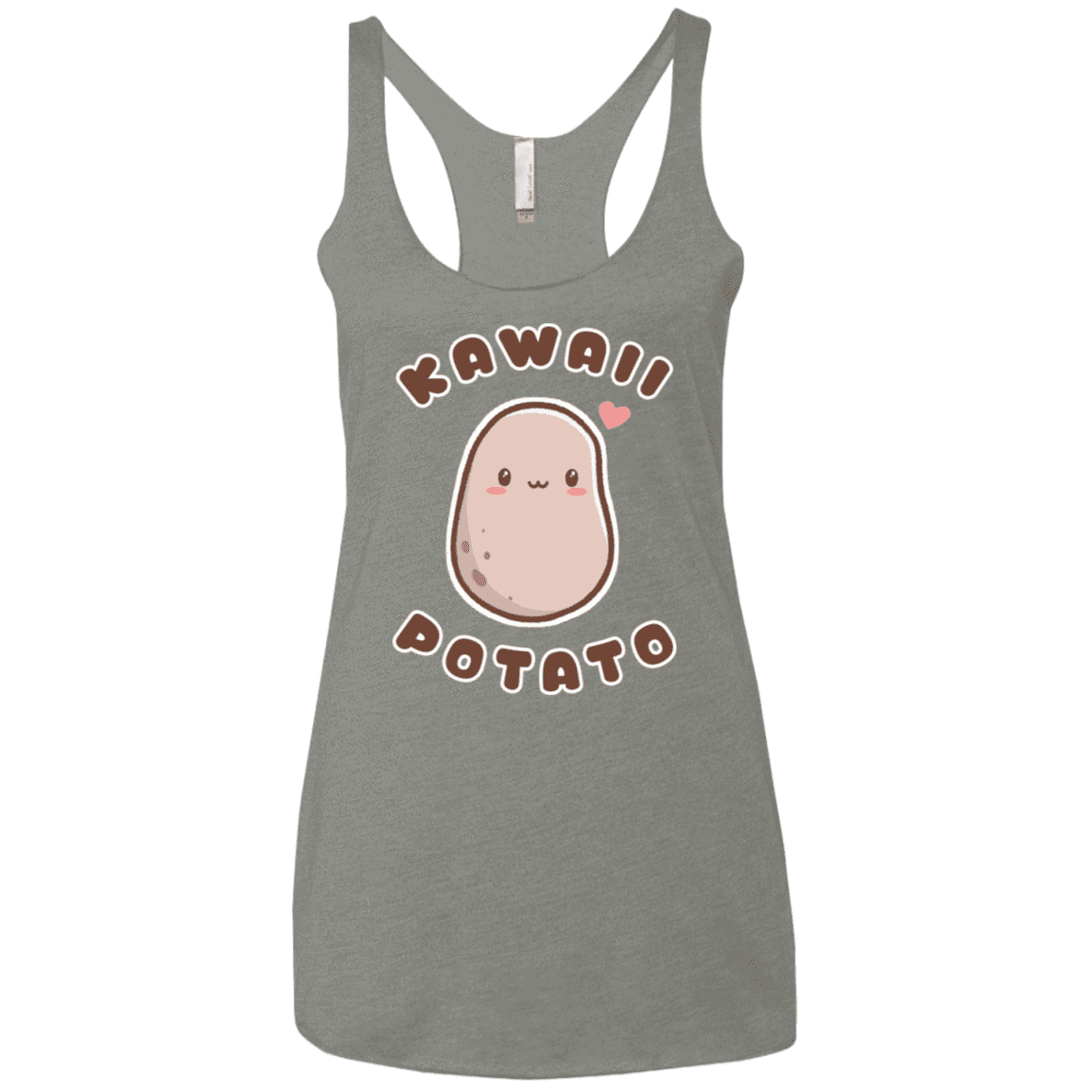 T-Shirts Venetian Grey / X-Small Kawaii Potato Women's Triblend Racerback Tank