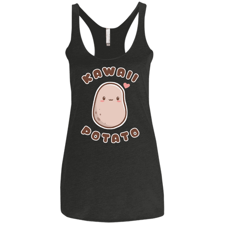 T-Shirts Vintage Black / X-Small Kawaii Potato Women's Triblend Racerback Tank