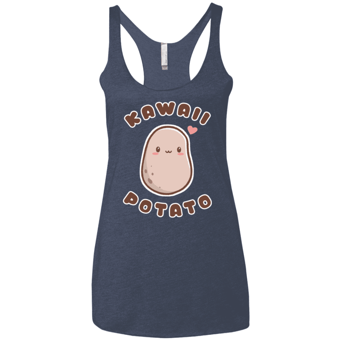 T-Shirts Vintage Navy / X-Small Kawaii Potato Women's Triblend Racerback Tank