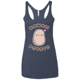 T-Shirts Vintage Navy / X-Small Kawaii Potato Women's Triblend Racerback Tank