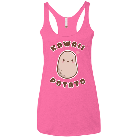T-Shirts Vintage Pink / X-Small Kawaii Potato Women's Triblend Racerback Tank