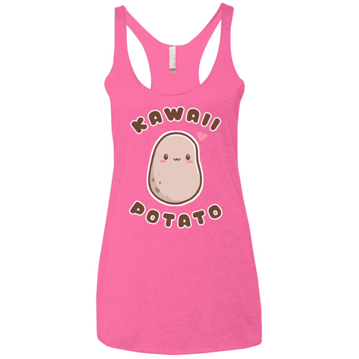 T-Shirts Vintage Pink / X-Small Kawaii Potato Women's Triblend Racerback Tank