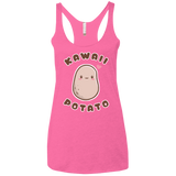 T-Shirts Vintage Pink / X-Small Kawaii Potato Women's Triblend Racerback Tank
