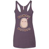 T-Shirts Vintage Purple / X-Small Kawaii Potato Women's Triblend Racerback Tank
