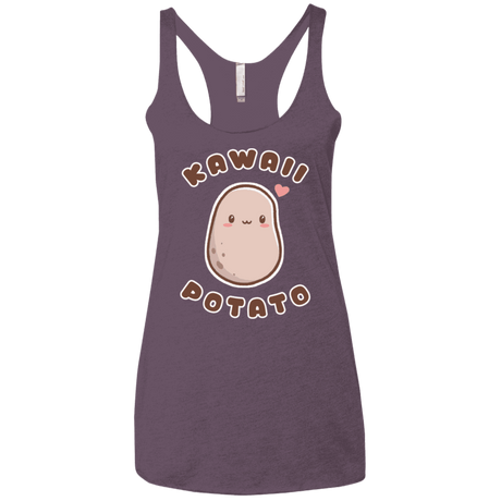 T-Shirts Vintage Purple / X-Small Kawaii Potato Women's Triblend Racerback Tank