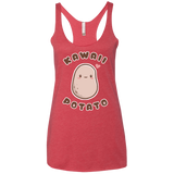 T-Shirts Vintage Red / X-Small Kawaii Potato Women's Triblend Racerback Tank