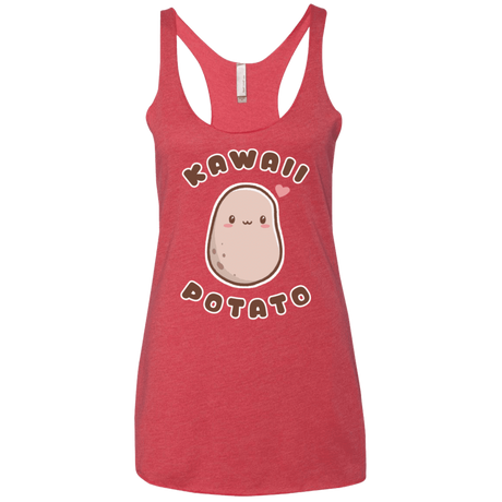 T-Shirts Vintage Red / X-Small Kawaii Potato Women's Triblend Racerback Tank