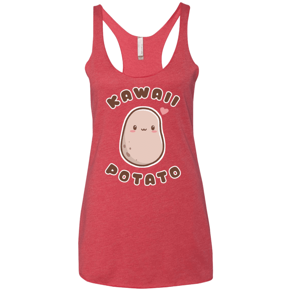 T-Shirts Vintage Red / X-Small Kawaii Potato Women's Triblend Racerback Tank