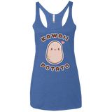 T-Shirts Vintage Royal / X-Small Kawaii Potato Women's Triblend Racerback Tank