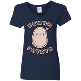 T-Shirts Navy / S Kawaii Potato Women's V-Neck T-Shirt