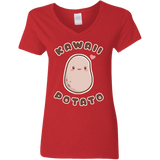 T-Shirts Red / S Kawaii Potato Women's V-Neck T-Shirt