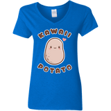 T-Shirts Royal / S Kawaii Potato Women's V-Neck T-Shirt