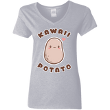 T-Shirts Sport Grey / S Kawaii Potato Women's V-Neck T-Shirt