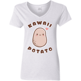 T-Shirts White / S Kawaii Potato Women's V-Neck T-Shirt