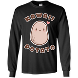 T-Shirts Black / YS Kawaii Potato Youth Long Sleeve T-Shirt