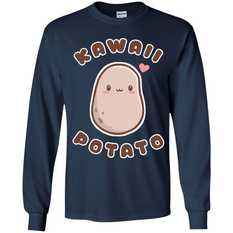 T-Shirts Navy / YS Kawaii Potato Youth Long Sleeve T-Shirt