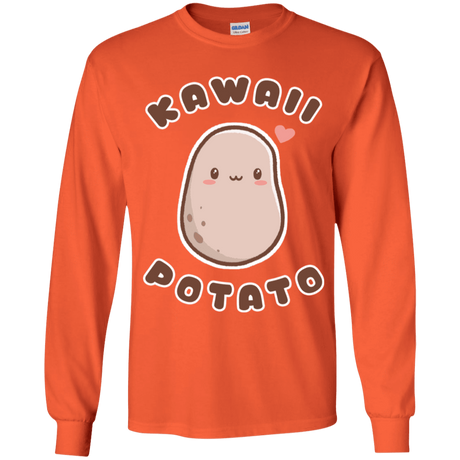 T-Shirts Orange / YS Kawaii Potato Youth Long Sleeve T-Shirt