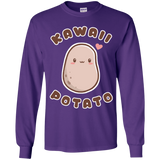 T-Shirts Purple / YS Kawaii Potato Youth Long Sleeve T-Shirt