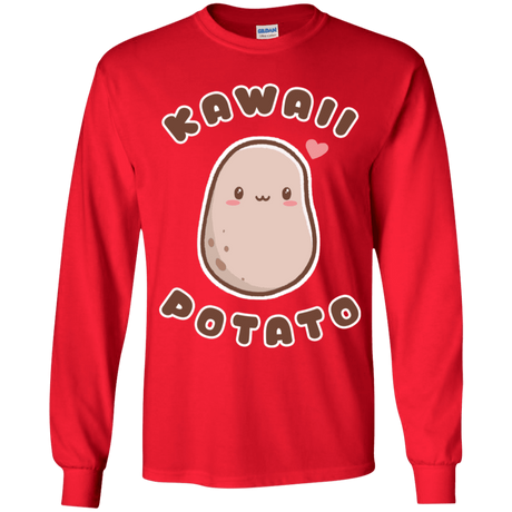 T-Shirts Red / YS Kawaii Potato Youth Long Sleeve T-Shirt