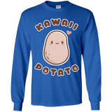 T-Shirts Royal / YS Kawaii Potato Youth Long Sleeve T-Shirt
