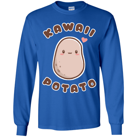 T-Shirts Royal / YS Kawaii Potato Youth Long Sleeve T-Shirt