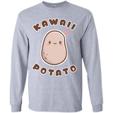T-Shirts Sport Grey / YS Kawaii Potato Youth Long Sleeve T-Shirt