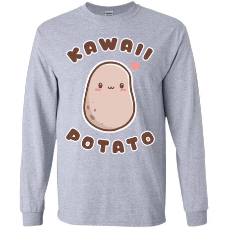 T-Shirts Sport Grey / YS Kawaii Potato Youth Long Sleeve T-Shirt