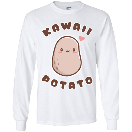 T-Shirts White / YS Kawaii Potato Youth Long Sleeve T-Shirt