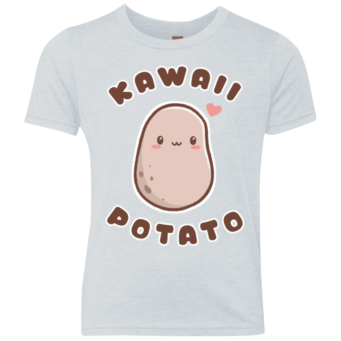 T-Shirts Heather White / YXS Kawaii Potato Youth Triblend T-Shirt